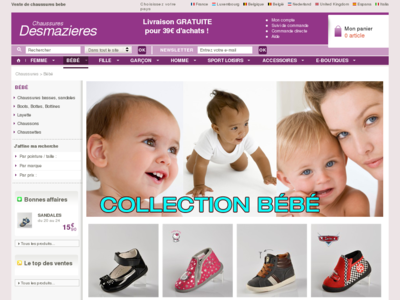Chaussures bébé Desmazières à Lille Chaussures Bébé du 19 au 24 