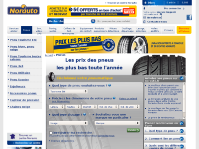 Pneus pas cher vente à distance Norauto en ligne Norauto + 1000 Pneus vente en ligne Pneus Norauto