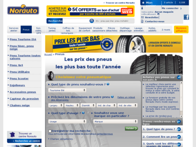 Pneus pas cher vente à distance Norauto en ligne Norauto + 1000 Pneus vente en ligne Pneus Norauto