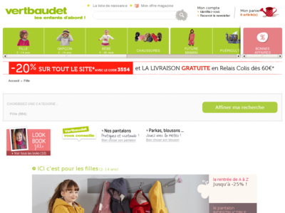 Vertbaudet vente en ligne Vertbaudet - Toute la mode pour les filles