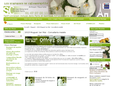 Muguet en ligne Livraison gratuite Paris Paris Acheter du Muguet pas cher sur Internet
