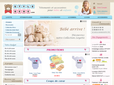 Gigoteuses & Vetements Bebe Style-bébé Gigoteuses, cadeaux et accessoires pour bébés de 0 à 36 mois