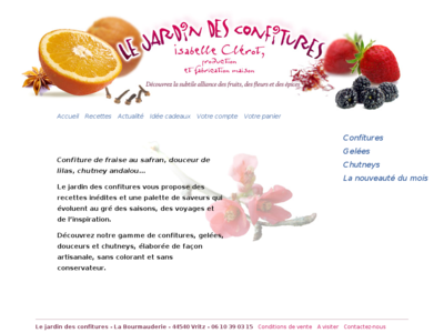 www.lejardindesconfitures.com Achats Groupes confitures artisanales FRANCE