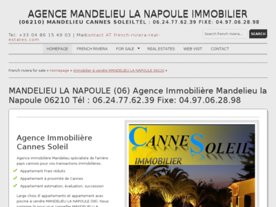 Agence CannesSoleil Immobilier Mandelieu Mandelieu Agence Immobiliere Mandelieu Cannes Soleil