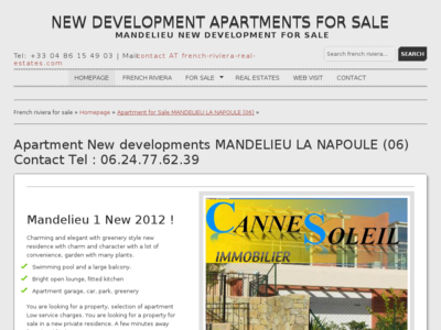New developments Apartment MANDELIEU 06 New development for sale Mandelieu