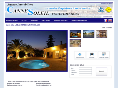 LES ADRETS DE L'ESTEREL (83) Villa à vendre ESTEREL Villa à vendre (83)