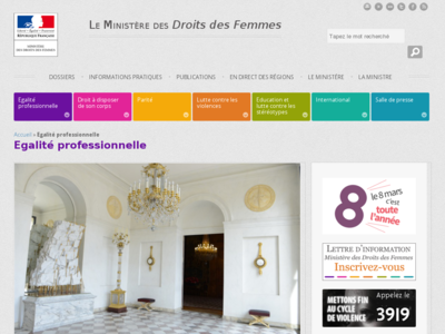 Ministère des Droit des Femmes  FRANCE Egalité professionnelle Homme Femme
