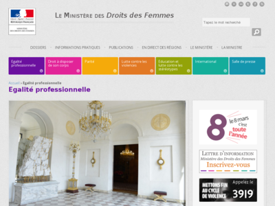 Ministère des Droit des Femmes  FRANCE Egalité professionnelle Homme Femme
