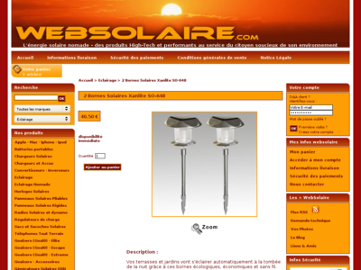 Bornes Solaires Websolaire Bornes Solaires Bornes Solaires Xanlite + 1000 Bornes Solaires 