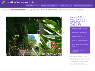 Gard Location Vacances UZES Gard Location Maison avec Piscine 04 86 15 49 03 UZES Maison de vacances Location