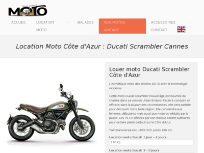 Louer une moto Ducati à Cannes Location Ducati Cannes